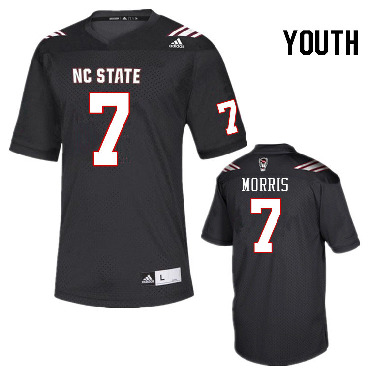 Youth #7 MJ Morris North Carolina State Wolfpacks College Football Jerseys Stitched-Black